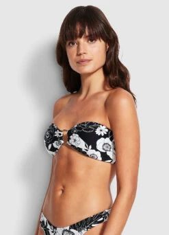 Summer Of Love Ring Front Bandeau - Black -Fashion Swimwear Store 31283 928 Black 3