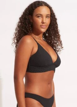 Willow Banded Bralette - Black 15 Willow Banded Bralette - Black -Fashion Swimwear Store 31326 924 Black 8