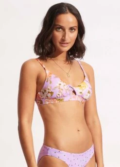 Paradise Garden Twist Front Bralette - Lilac 10 Paradise Garden Twist Front Bralette - Lilac -Fashion Swimwear Store 31337 960 Lilac 3