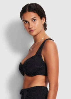 Costa Bella DD Underwire Bra - Black 9 Costa Bella DD Underwire Bra - Black -Fashion Swimwear Store 31341DD922 Black 3