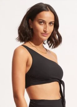 Seafolly Collective One Shoulder Top 8 Seafolly Collective One Shoulder Top -Fashion Swimwear Store 31342 942 Black 4