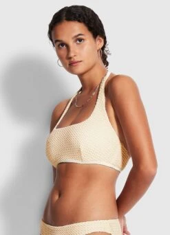 DreamcatcherDD Scoop Neck Halter - Ecru -Fashion Swimwear Store 31368DD930 Ecru 3