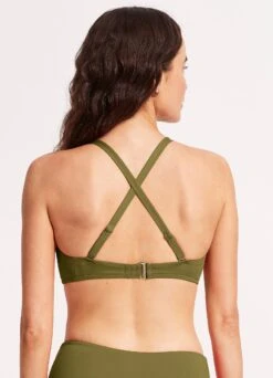 Seafolly Collective DD Scoop Neck Halter Top - Avocado 10 Seafolly Collective DD Scoop Neck Halter Top - Avocado -Fashion Swimwear Store 31368DD942 Avocado 4