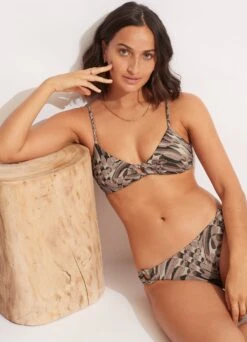 Poolside Ring Front Bralette - Sepia