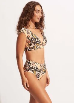 Take Flight Cap Sleeve Top - Mandarin 10 Take Flight Cap Sleeve Top - Mandarin -Fashion Swimwear Store 31376 914 Mandarin 5