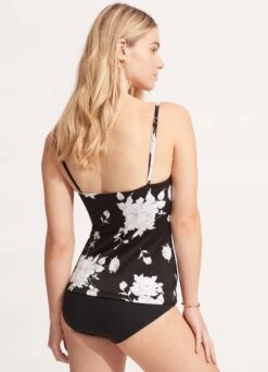 Full Bloom Wrap Front Tankini Top - Black -Fashion Swimwear Store 31381 932 Black 4