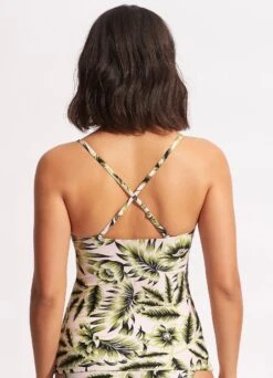 Island In The Sun Wrap Front Tankini Top - Avocado 11 Island In The Sun Wrap Front Tankini Top - Avocado -Fashion Swimwear Store 31381 946 Avocado 4