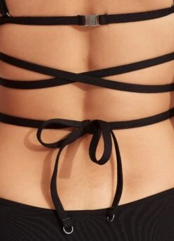 Seafolly Collective Tri Bra With Wrap Around Strap - Black -Fashion Swimwear Store 31385 942 Black 6