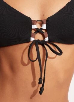 Sun Stripe Reversible Bralette - Black -Fashion Swimwear Store 31389 947 Black 7