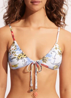 Coast To Coast Drawstring Bralette - Powder Blue 11 Coast To Coast Drawstring Bralette - Powder Blue -Fashion Swimwear Store 31393 913 PowderBlue 7