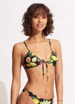 Lemoncello Drawstring Bralette - Black -Fashion Swimwear Store 31393 945 Black 203