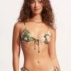 Paradise Garden Drawstring Bralette - Avocado -Fashion Swimwear Store 31393 960 Avocado 1