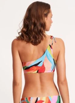 Tropfest One Shoulder Top With Tie - Aquamarine 11 Tropfest One Shoulder Top With Tie - Aquamarine -Fashion Swimwear Store 31394 978 Aquamarine 4