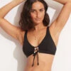Sun Stripe Longline Tri - Black 1 Sun Stripe Longline Tri - Black -Fashion Swimwear Store 31396 947 Black 1