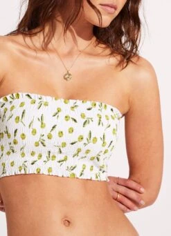 Summer Crush Shirred Long Line Bandeau - Soft Olive 12 Summer Crush Shirred Long Line Bandeau - Soft Olive -Fashion Swimwear Store 31399 035 SoftOlive 7