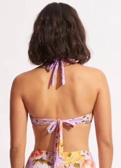 Paradise Garden Tab Front Halter Bra - Lilac -Fashion Swimwear Store 31400 960 Lilac 5
