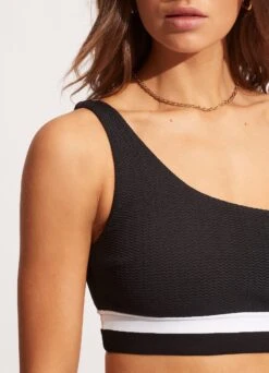 Slice Of Splice One Shoulder Top - White -Fashion Swimwear Store 31408 990 White 7