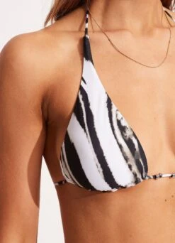 Tropfest Reversible Longline Slide Tri - Aquamarine -Fashion Swimwear Store 31412 978 Aquamarine 7