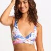 Under The Sea Triangle Bikini Top - White