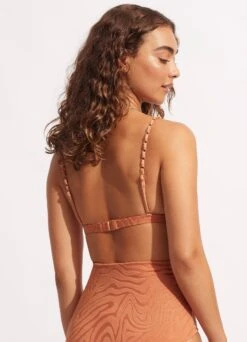 Second Wave Fixed Tri Bra - Copper Tan 12 Second Wave Fixed Tri Bra - Copper Tan -Fashion Swimwear Store 31415 968 Copper 20Tan 5