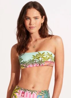 On Vacation Clip Back Bandeau - Azure 11 On Vacation Clip Back Bandeau - Azure -Fashion Swimwear Store 31448 022 Azure 3