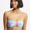 Under The Sea Twist Bandeau Bikini Top - Blue Mist 1 Under The Sea Twist Bandeau Bikini Top - Blue Mist -Fashion Swimwear Store 33261 061 Blue 20Mist 3