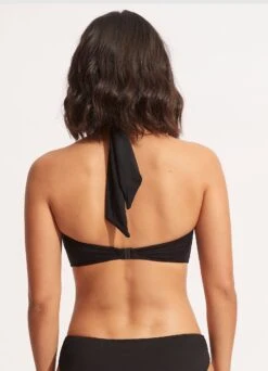 Seafolly Collective Halter Bandeau - Black 13 Seafolly Collective Halter Bandeau - Black -Fashion Swimwear Store 33816 942 Black 4