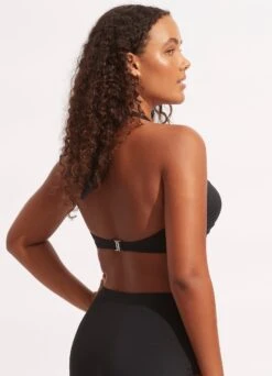 Seafolly Collective Halter Bandeau - Black 17 Seafolly Collective Halter Bandeau - Black -Fashion Swimwear Store 33816 942 Black 9