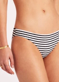 Sorrento Stripe Hipster Bikini Bottom - Black -Fashion Swimwear Store 40054 027 Black 7