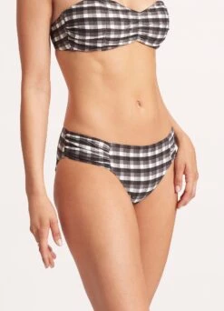 Portofino Ruched Side Retro Pant - Black 12 Portofino Ruched Side Retro Pant - Black -Fashion Swimwear Store 40145 939 Black 4