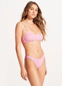 Sea Dive High Cut Pant - Parfait Pink 9 Sea Dive High Cut Pant - Parfait Pink -Fashion Swimwear Store 40305 861 ParfaitPnk 5