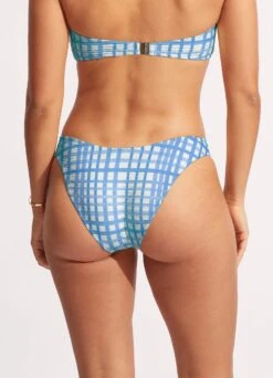 Amalfi Check High Cut Pant - Amalfi Blue -Fashion Swimwear Store 40305 951 AmalfiBlue 5
