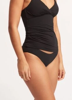 Seafolly Collective Hipster Pant - Black 10 Seafolly Collective Hipster Pant - Black -Fashion Swimwear Store 40473 942 Black 4