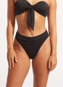 Seafolly Collective High Rise Pant - Black 11 Seafolly Collective High Rise Pant - Black -Fashion Swimwear Store 40515 942 Black 3