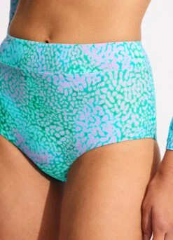 Sea Skin High Waisted Bikini Bottom - Vivid Green -Fashion Swimwear Store 40558 064 VividGreen 7