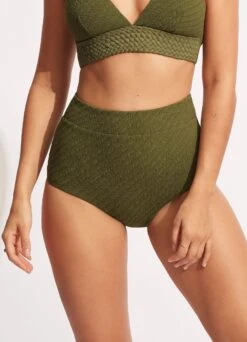 Willow High Waisted Pant - Avocado -Fashion Swimwear Store 40558 924 Avocado 3