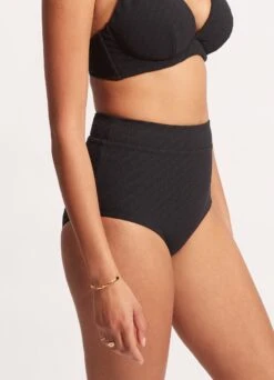 Willow High Waisted Pant - Black -Fashion Swimwear Store 40558 924 Black 4