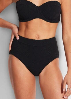Riviera High Waisted Pant - Black 10 Riviera High Waisted Pant - Black -Fashion Swimwear Store 40558 929 Black 3