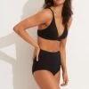 Second Wave High Waisted Pant - Black 1 Second Wave High Waisted Pant - Black -Fashion Swimwear Store 40558 968 Black 1