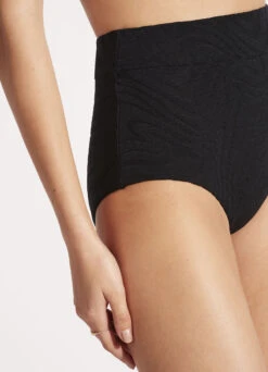 Second Wave High Waisted Pant - Black -Fashion Swimwear Store 40558 968 Black 7