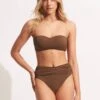 Seafolly Collective High Waist Wrap Front Pant - Tiramisu -Fashion Swimwear Store 40643 942 Tiramisu 1