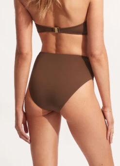 Seafolly Collective High Waist Wrap Front Pant - Tiramisu 12 Seafolly Collective High Waist Wrap Front Pant - Tiramisu -Fashion Swimwear Store 40643 942 Tiramisu 5