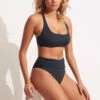 Seafolly Collective High Waist Wrap Front Pant - True Navy 2 Seafolly Collective High Waist Wrap Front Pant - True Navy -Fashion Swimwear Store 40643 942 True 20Navy 1