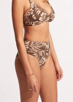 Island In The Sun High Waist Wrap Front Pant - Tiramisu -Fashion Swimwear Store 40643 946 Tiramisu 4