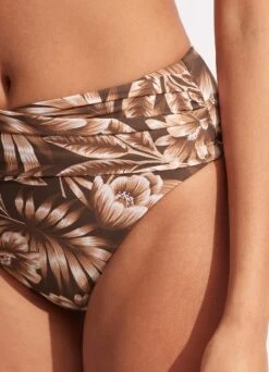 Island In The Sun High Waist Wrap Front Pant - Tiramisu -Fashion Swimwear Store 40643 946 Tiramisu 6