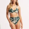 Fleur De Bloom High Waist Wrap Front Pant - Evergreen -Fashion Swimwear Store 40643 983 Evergreen 1