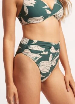 Fleur De Bloom High Waist Wrap Front Pant - Evergreen -Fashion Swimwear Store 40643 983 Evergreen 4