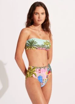 On Vacation High Waisted Pant - Azure -Fashion Swimwear Store 40646 022 Azure 5