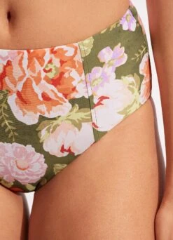 Paradise Garden High Waisted Pant - Avocado 15 Paradise Garden High Waisted Pant - Avocado -Fashion Swimwear Store 40646 960 Avocado 6