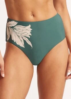 Fleur De Bloom High Waisted Pant - Evergreen -Fashion Swimwear Store 40646 983 Evergreen 2